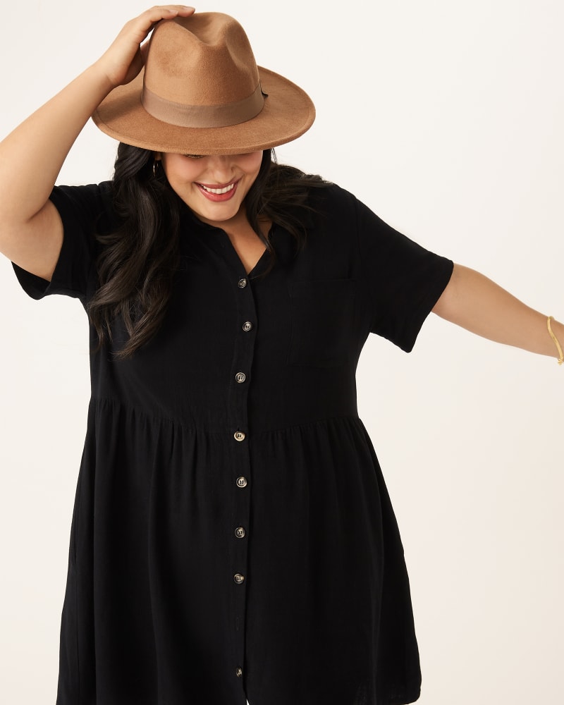 Front of plus size Penelope Fit and Flare Shirt Dress by Gilli | Dia&Co | dia_product_style_image_id:175288
